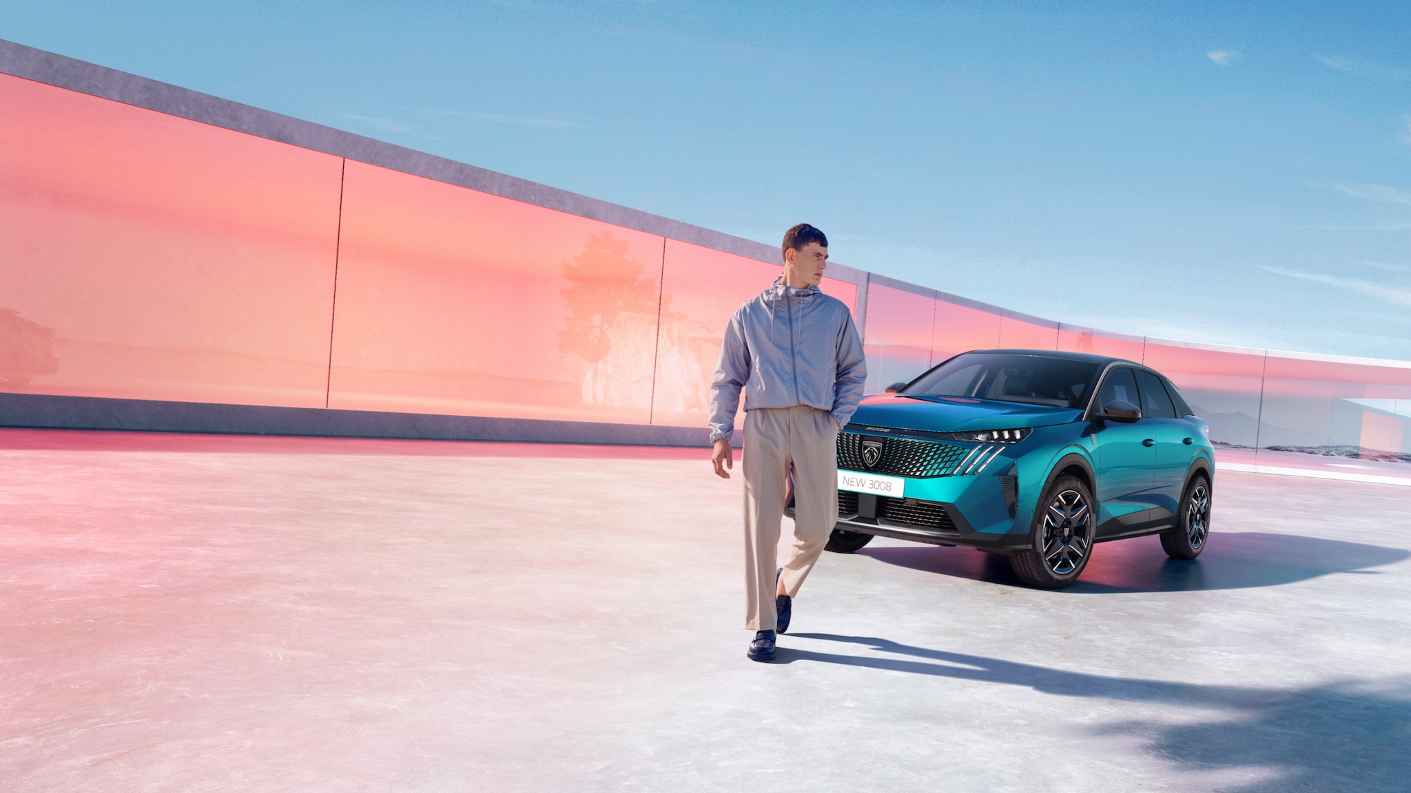 Peugeot 3008 Hybrid fastback SUV, front three-quarter view